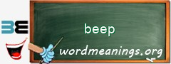 WordMeaning blackboard for beep